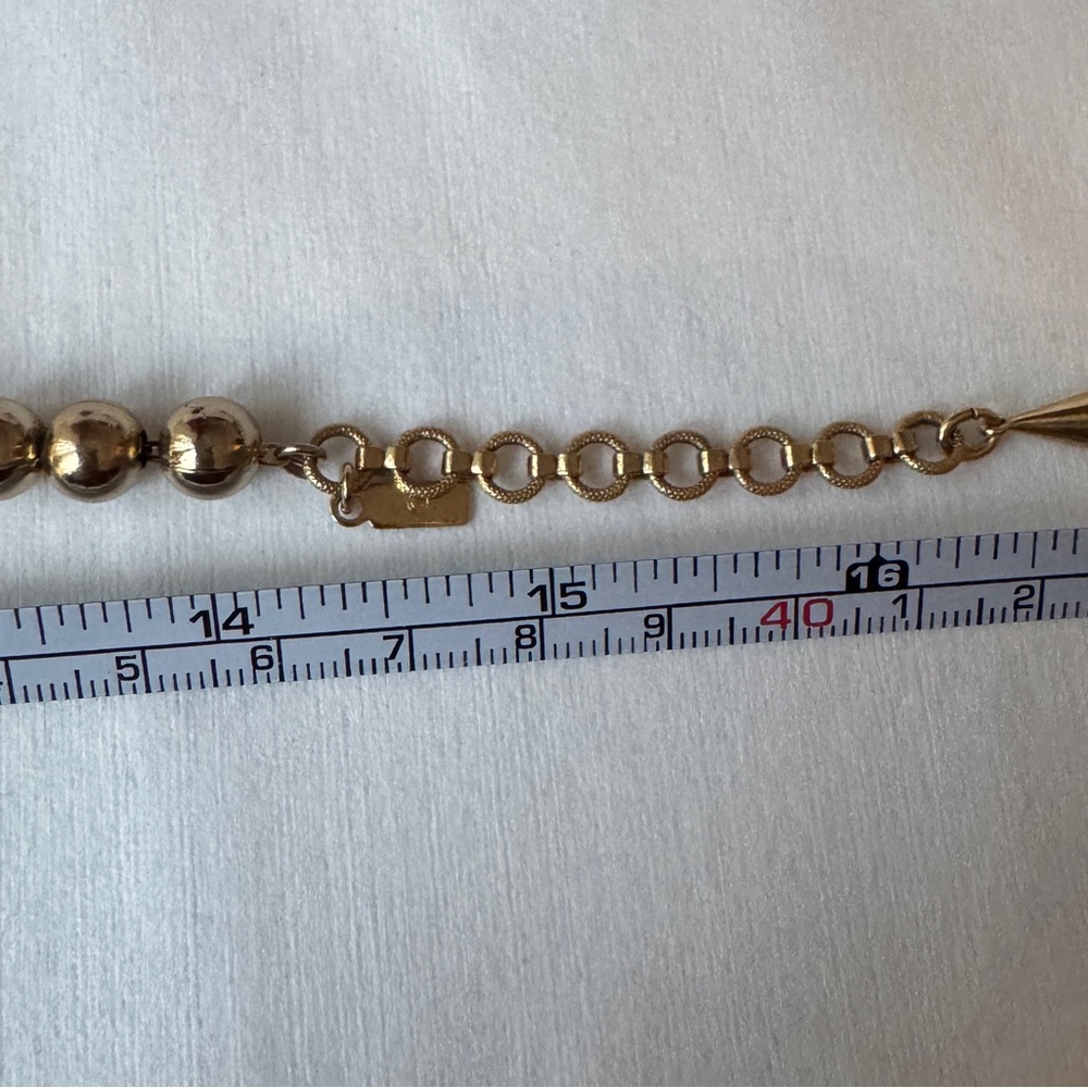 Monet Vintage Gold Ball Beaded Collar Necklace Signed - Picture 8 of 8